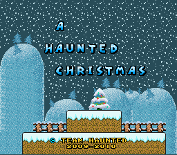 Super Mario World - A Haunted Christmas Title Screen